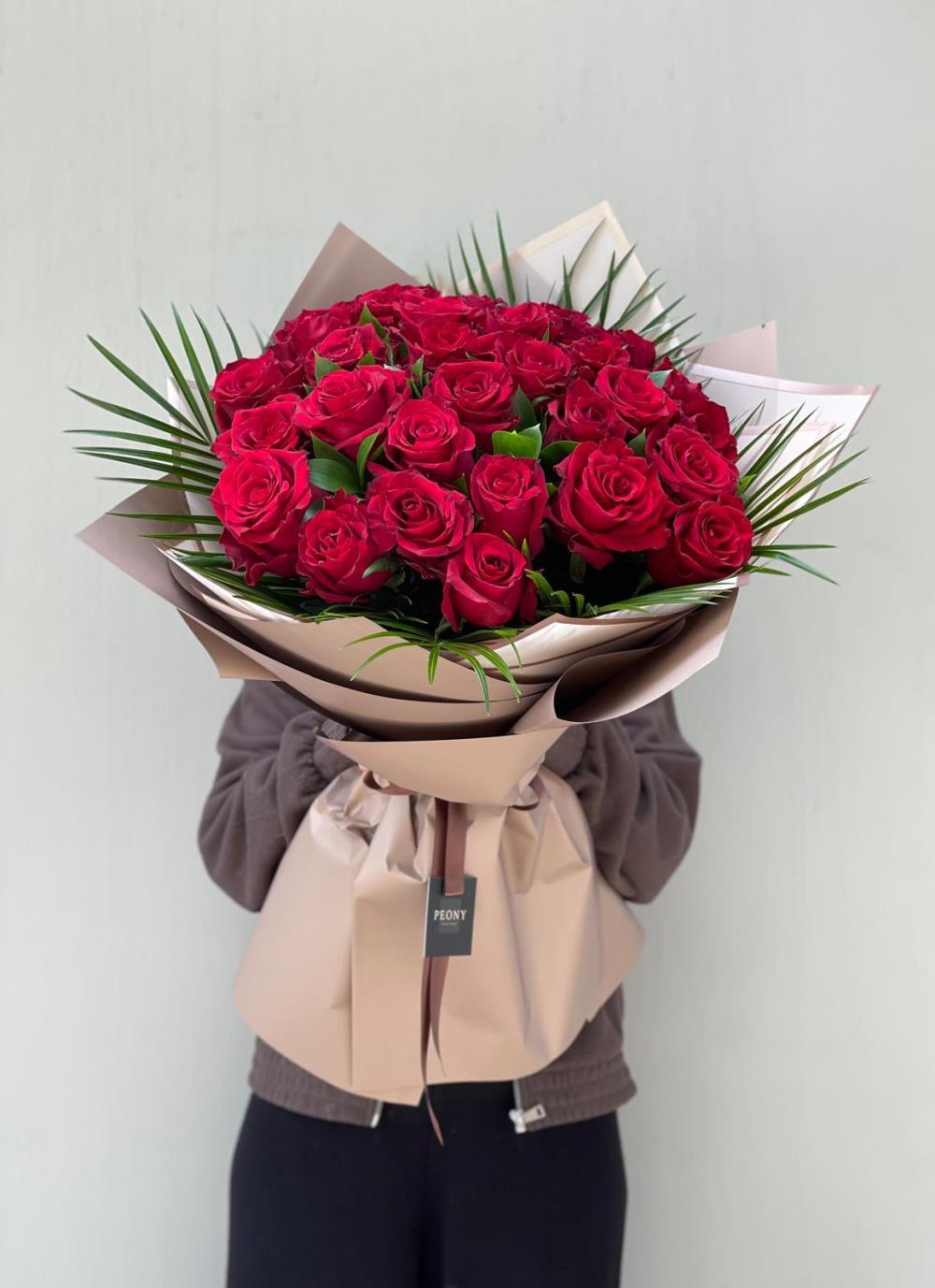 Natural Red Rose (21'li)